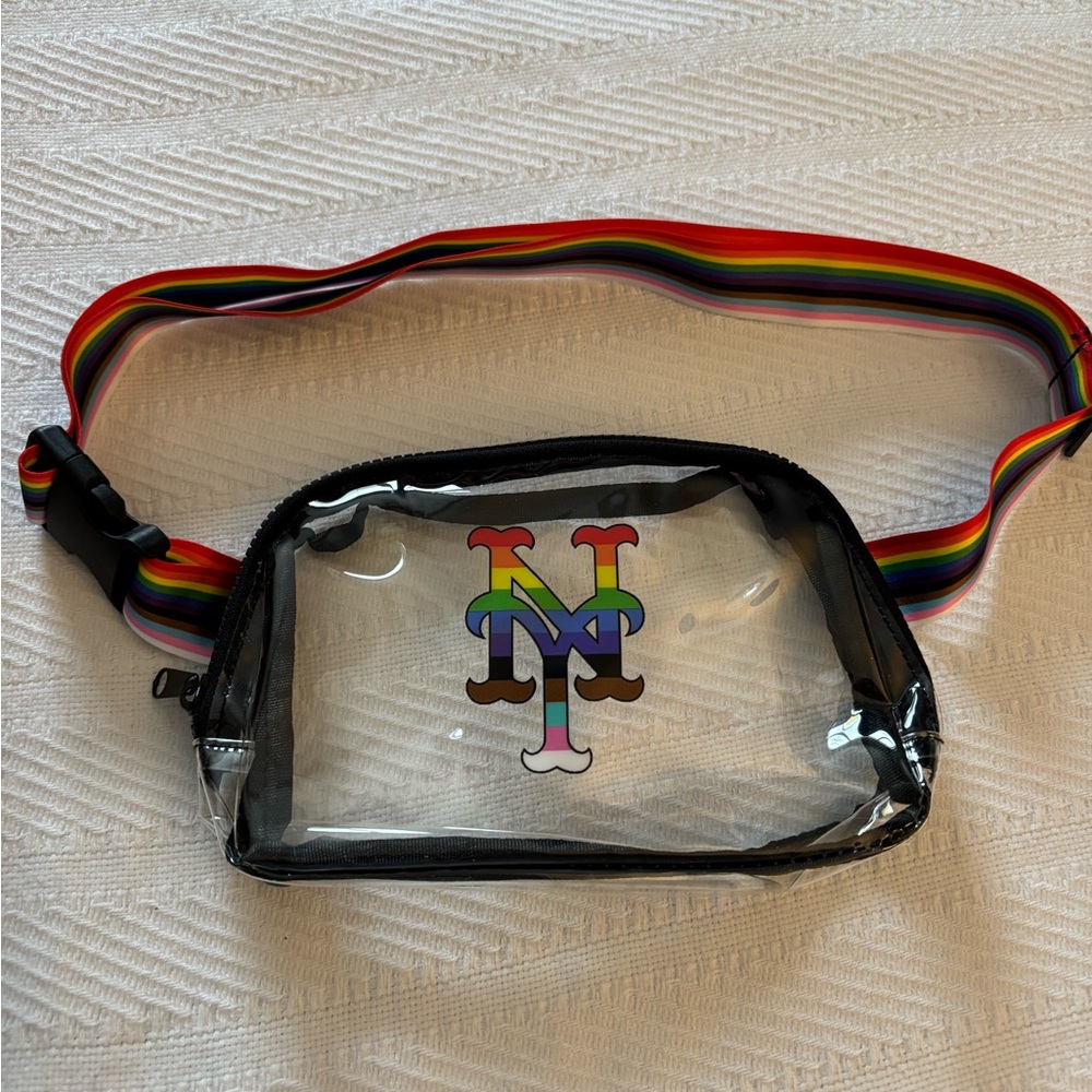 NY Mets Pride Clear Belt Bag
